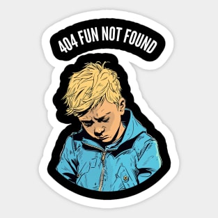 404 Fun Not Found v5 (round) Sticker